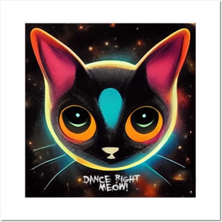 disco cat Posters and Art